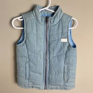 7 For All Mankind Girl's Insulated Lined Zip‎ Up Vest Size 2T Winter Vest NEW